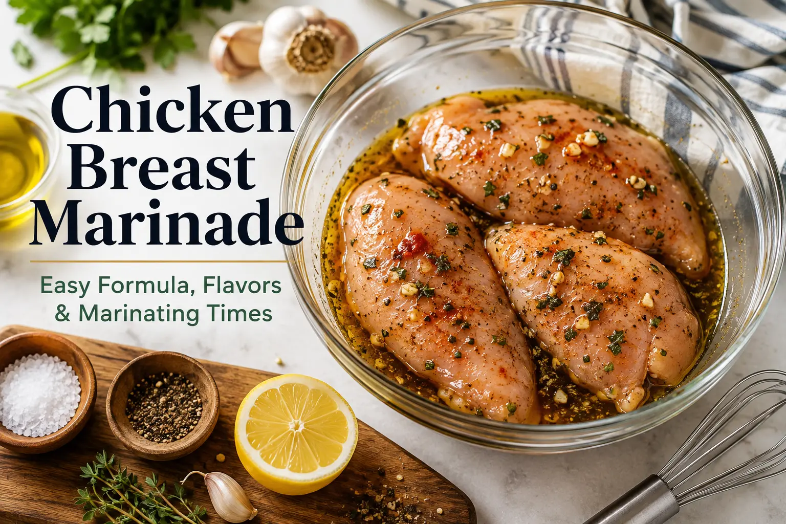 Chicken Breast Marinade: Easy Formula, Flavors & Marinating Times