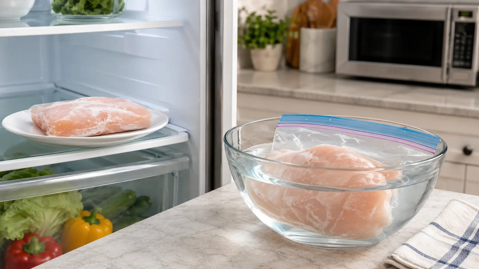 How to Thaw Chicken Breast Safely: Fridge, Cold Water Microwave