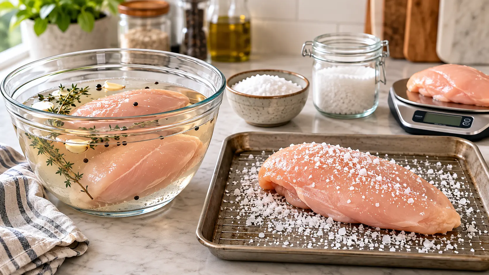 How to Brine Chicken Breast: Wet Brine, Dry Brine, Ratios Timing
